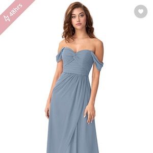 Azazie Millie Bridesmaid dress in dusty blue